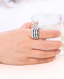 Crystal Finger Ring for Women Stainless Steel with Austrian Crystal