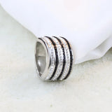 Crystal Finger Ring for Women Stainless Steel with Austrian Crystal