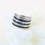 Crystal Finger Ring for Women Stainless Steel with Austrian Crystal