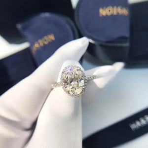 Egg Shape Oval CZ Engagement Ring Women CC3131