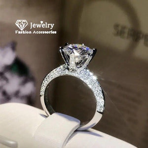 Sterling Silver Zirconia Bridal Wedding Ring CC1628
