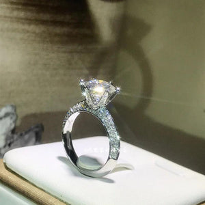 Sterling Silver Zirconia Bridal Wedding Ring CC1628