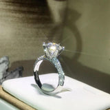 Sterling Silver Zirconia Bridal Wedding Ring CC1628