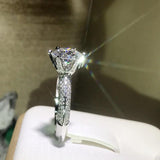 Sterling Silver Zirconia Bridal Wedding Ring CC1628