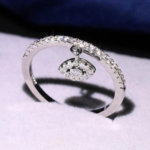 Angel Eyes CZ Rings Creative Fine Jewelry Bridal Wedding Bijoux Femme