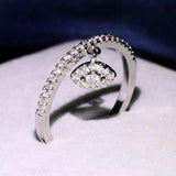 Angel Eyes CZ Rings Creative Fine Jewelry Bridal Wedding Bijoux Femme