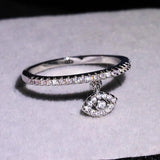 Angel Eyes CZ Rings Creative Fine Jewelry Bridal Wedding Bijoux Femme