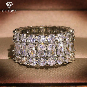 Sparkling CZ Bridal Wedding Rings Set CC3127