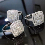 Square Engagement Party Ring Fine Jewelry for Women