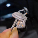 Square Engagement Party Ring Fine Jewelry for Women