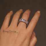 Rectangle Rhinestone Ring for Bridal Wedding CC3130