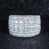 CC Hyperbole Cubic Zirconia Bridal Wedding Ring CC3134