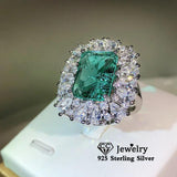 CC Sterling Ring Zirconia Green Stone Plated Charms Bijoux Shine CC3244
