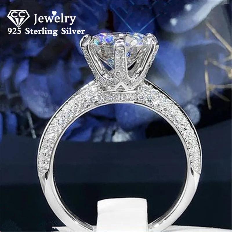 Sterling Silver Rings Women Wedding Engagement Fine Jewelry CC1628