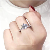 Sterling Silver Rings Women Wedding Engagement Fine Jewelry CC1628