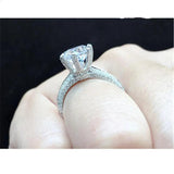 Sterling Silver Rings Women Wedding Engagement Fine Jewelry CC1628