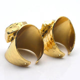 Crystal Druzy Finger Ring Golden Plating Geode Gem Stone Women