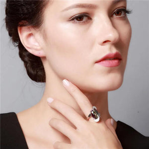 Rainbow Crystal Infinity Ring for Women Costume Jewelry