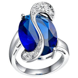 Rainbow Crystal Infinity Ring for Women Costume Jewelry