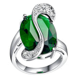 Rainbow Crystal Infinity Ring for Women Costume Jewelry