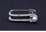 Full CZ Double Pin-Ring for Girls, Two Finger Rings