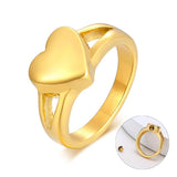 11.5mm Titanium Steel Heart Rings - Love Jewelry Gift