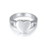 11.5mm Titanium Steel Heart Rings - Love Jewelry Gift