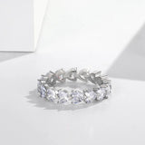CC Heart Wedding Rings Sterling Silver Jewelry Love Ring for Women