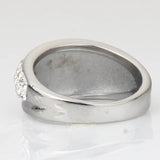 316L Stainless Steel Ring With Crystal Top