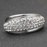 316L Stainless Steel Ring With Crystal Top