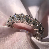 CC Silver Wedding Rhineston Rings Fine Jewelry Drop CC3130