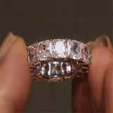 CC Silver Wedding Rhineston Rings Fine Jewelry Drop CC3130