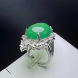 Agate Finger Ring Charm Rings Adjustable Copper Stone Ring