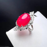 Agate Finger Ring Charm Rings Adjustable Copper Stone Ring