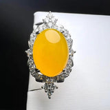 Agate Finger Ring Charm Rings Adjustable Copper Stone Ring