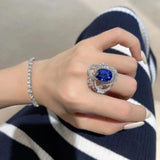 Vintage Twisted CZ Adjustable Finger Ring for Women