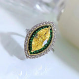 Vintage Zircon Wedding Bands Ring Silver Women Adjustable Finger Ring