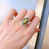 Vintage Zircon Wedding Bands Ring Silver Women Adjustable Finger Ring