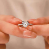 Heart Rings for Women Wedding Engagement Bridal Jewelry