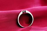 925 Silver CZ Engaggement Ring 5mm Round Men Women Gift