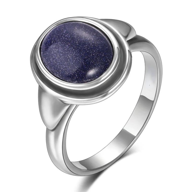 Sandstone Woman Wedding Rings Silver Jewelry Girls Female Party Anniversary