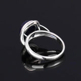 Sandstone Woman Wedding Rings Silver Jewelry Girls Female Party Anniversary