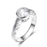 Classic Zircon Silver Women's Wedding Rings Style Ring Jewelry