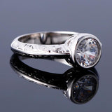 Classic Zircon Silver Women's Wedding Rings Style Ring Jewelry