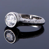 Classic Zircon Silver Women's Wedding Rings Style Ring Jewelry