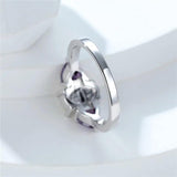 Fire Opal Stone Ring Small Oval Silver Vintage Wedding Engagement Ring