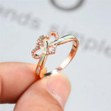 Opal Stone Engagement Ring Classic Rose Wedding Rings For Women