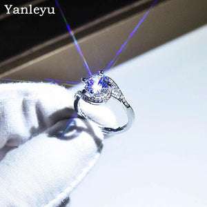 Sparkling 2ct Round CZ Wedding Ring Bridal Engagement Jewelry Gift