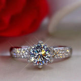 CAOSHI Delicate Wedding Rings with Crystal CZ Brilliant Accessories