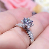 CAOSHI Delicate Wedding Rings with Crystal CZ Brilliant Accessories